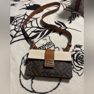 Fendi Baguette crossbody bag 7.5”x4.5”